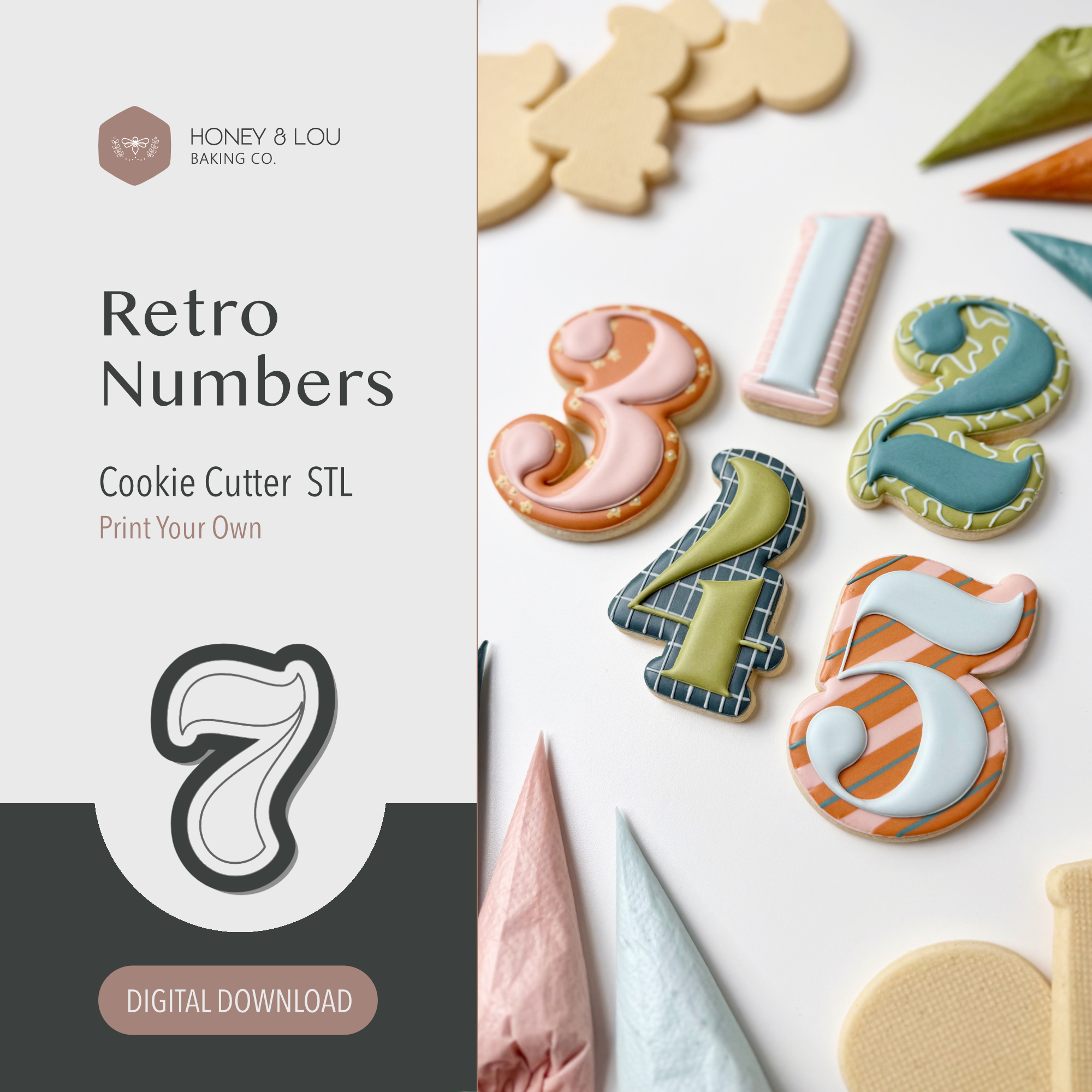 STL Files - Retro Numbers